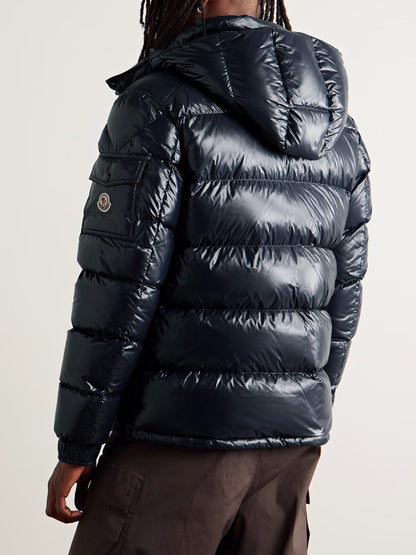 Moncler Maya Logo-Appliquéd Quilted Nylon Hooded Down Jacket